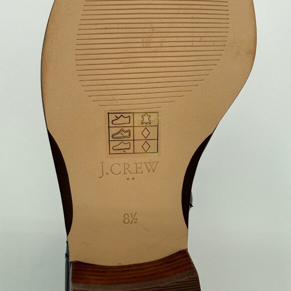 J.Crew Factory Women’s 8.5 Sawyer Black Leather Ankle Boots Stacked Heel NWOB - Picture 11 of 12